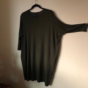 Olive green baggy dress